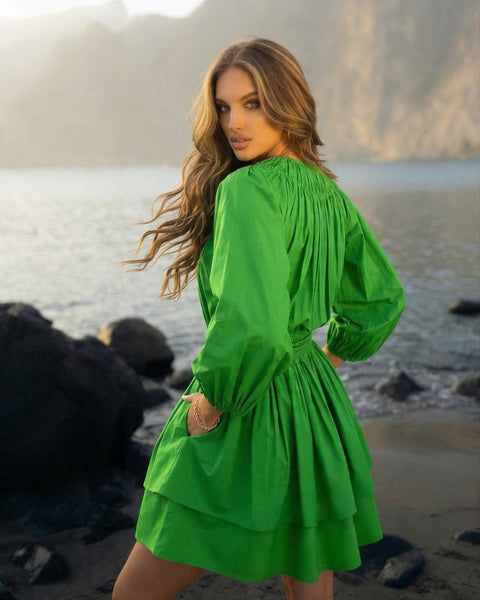 STORM: Green dress