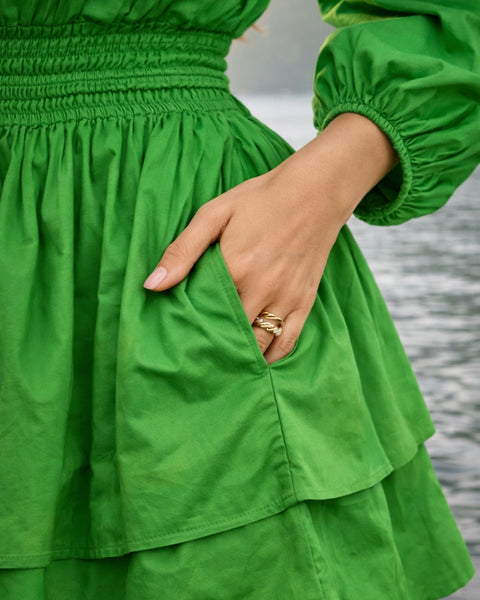 STORM: Green dress