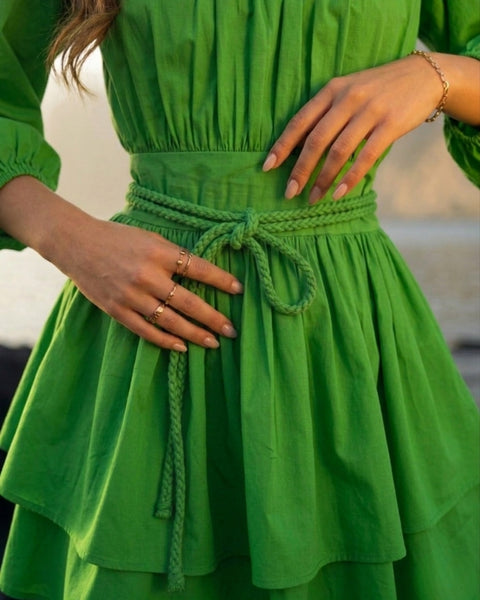 STORM: Green dress