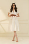 MARGOT - Ivory Coat Dress with Belt