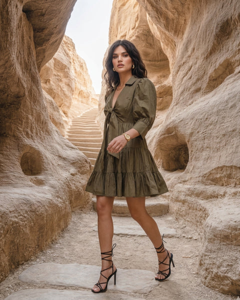 ZAHARA – Front knot dress