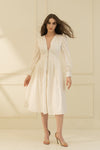 AELLA - The Button Down Ivory Dress
