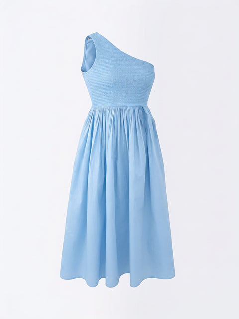 NOPE- The sky smocked dress