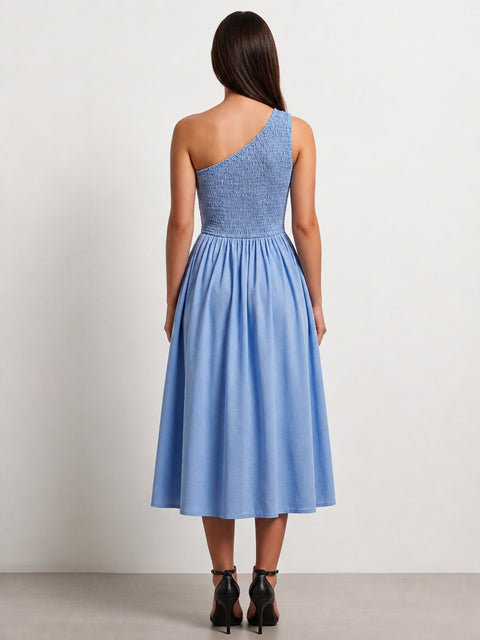 NOPE- The sky smocked dress
