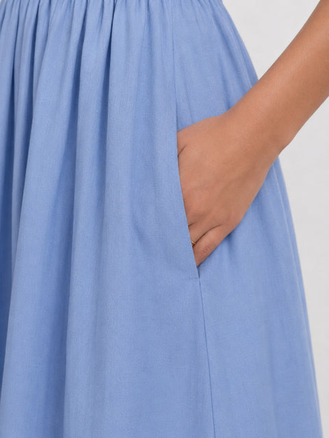 NOPE- The sky smocked dress