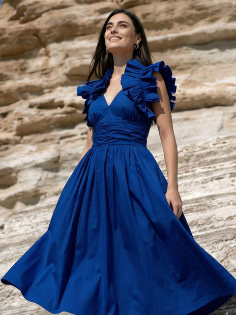 BLUORE- Blue The Rebel Ruffle Dress