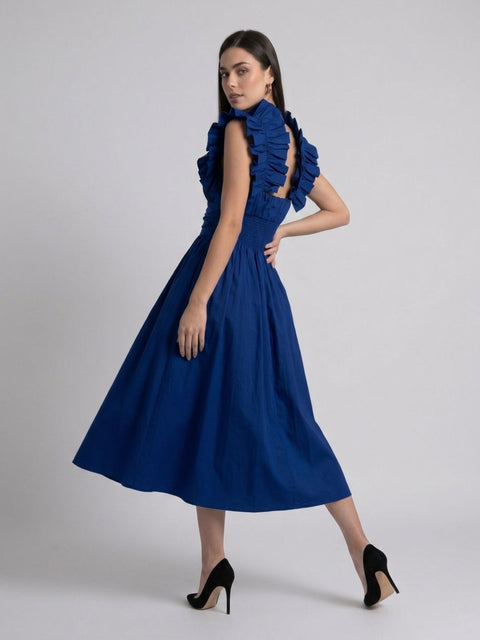 BLUORE- Blue The Rebel Ruffle Dress