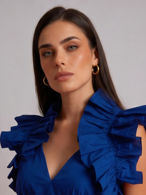 BLUORE- Blue The Rebel Ruffle Dress