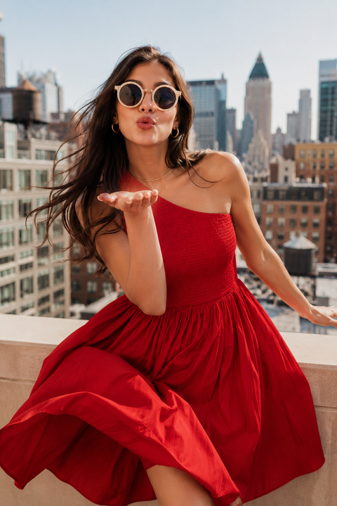 NOPE- The red smocked dress