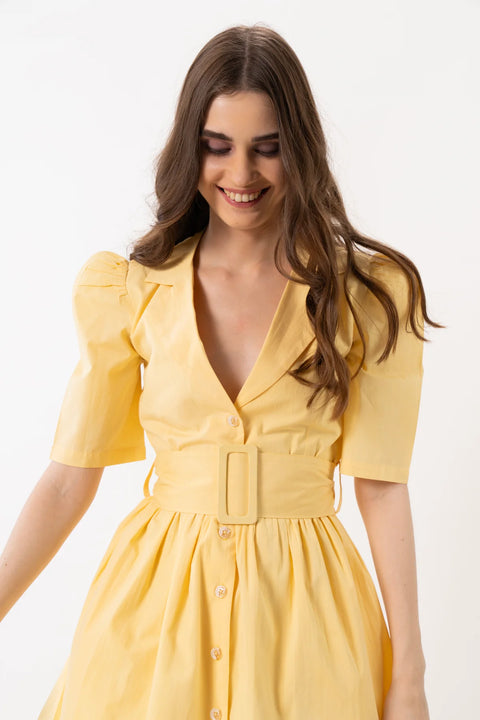 DYNA - Collared Neckline Mini Dress