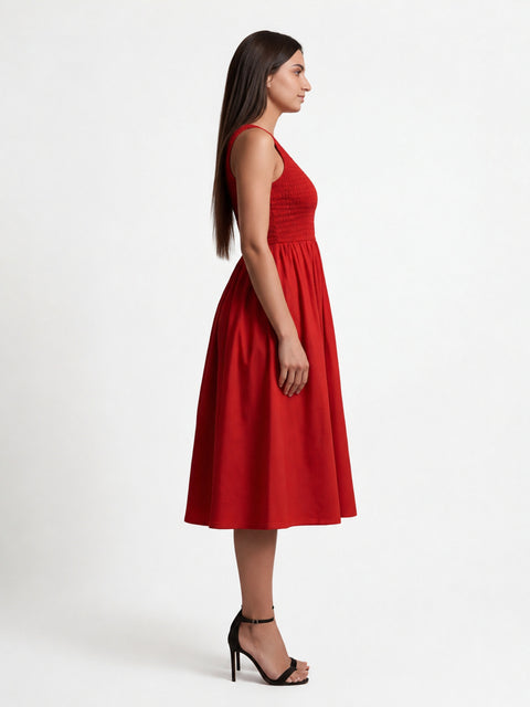 NOPE- The red smocked dress