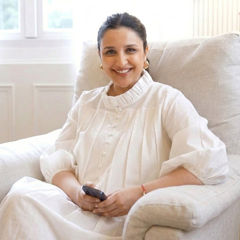 MOONA - The Minimal White Cotton Linen Dress