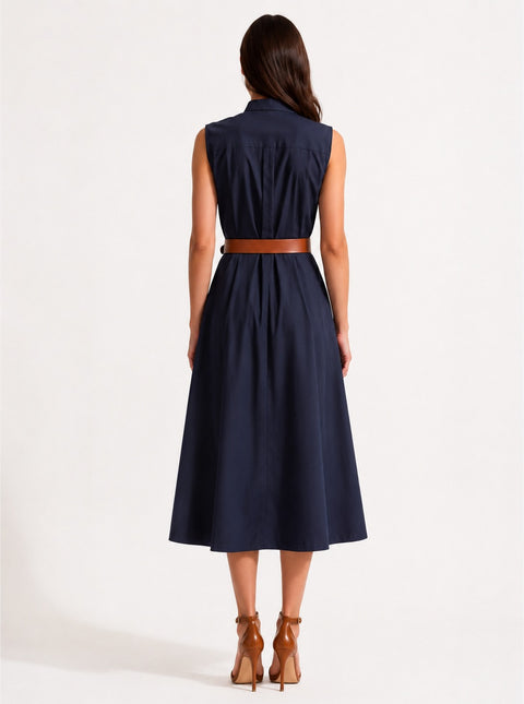 BURJ- The cascading ruffle dress with belt