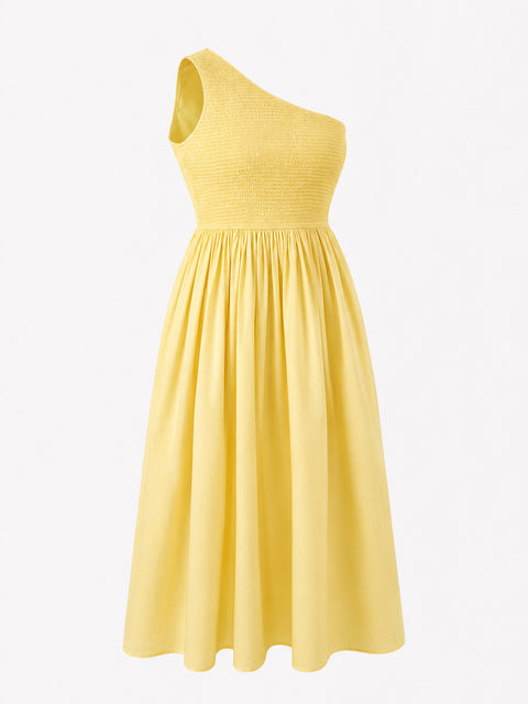 NOPE- The butter yellow smocked dress