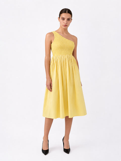 NOPE- The butter yellow smocked dress