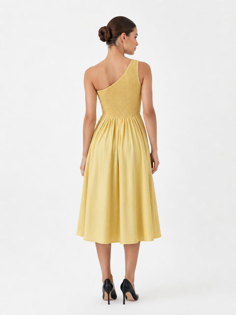 NOPE- The butter yellow smocked dress