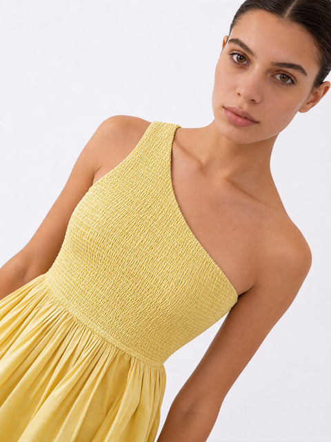 NOPE- The butter yellow smocked dress