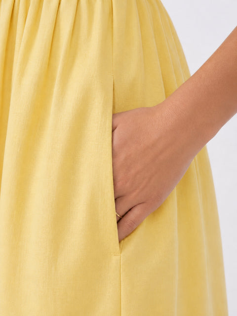 NOPE- The butter yellow smocked dress