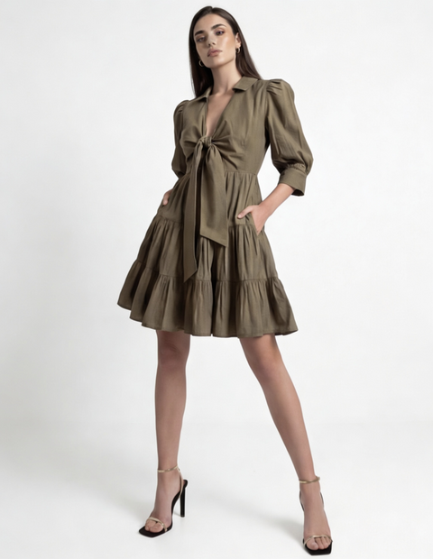 ZAHARA – Front knot dress